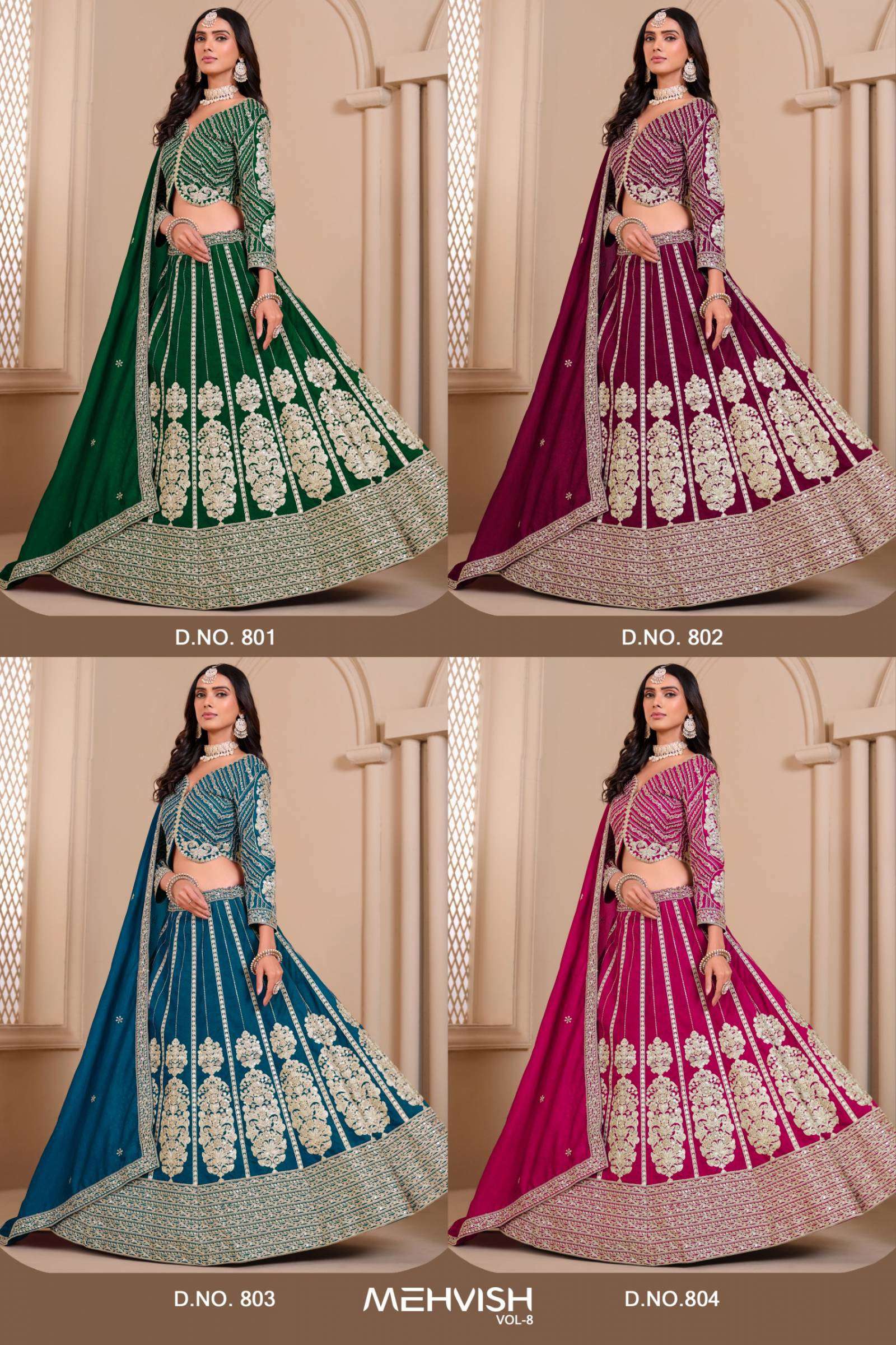 Mehvish Vol 8 Party wear Lehengha choli manufacturers in India