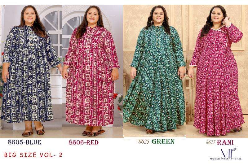 Moksh International big size vol 2 Designer Kurti wholesaler
