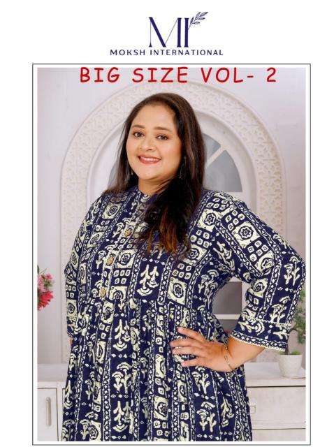 Moksh International big size vol 2 Designer Kurti wholesaler