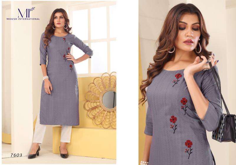 Moksh International diva vol 1 Wholesale kurti suppliers in kolkata