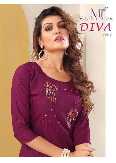 Moksh International diva vol 1 Wholesale kurti suppliers in kolkata