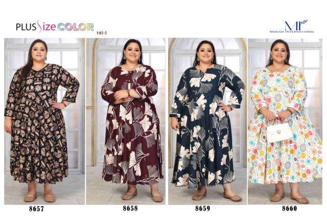 Moksh International plus size color vol 1 Wholesale Kurti Market in India