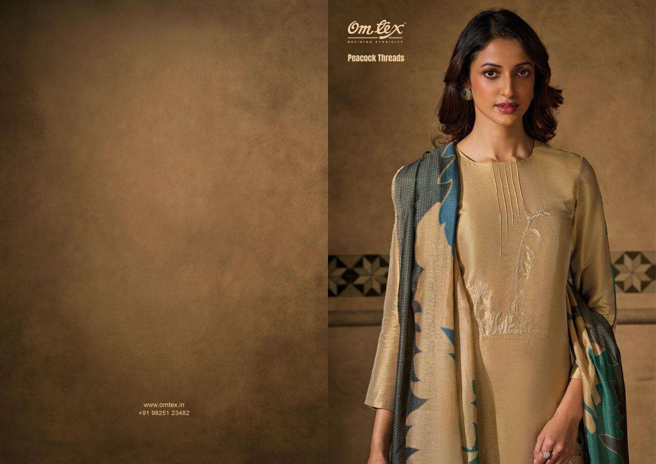 Omtex peacock threads Wholesale dress materials
