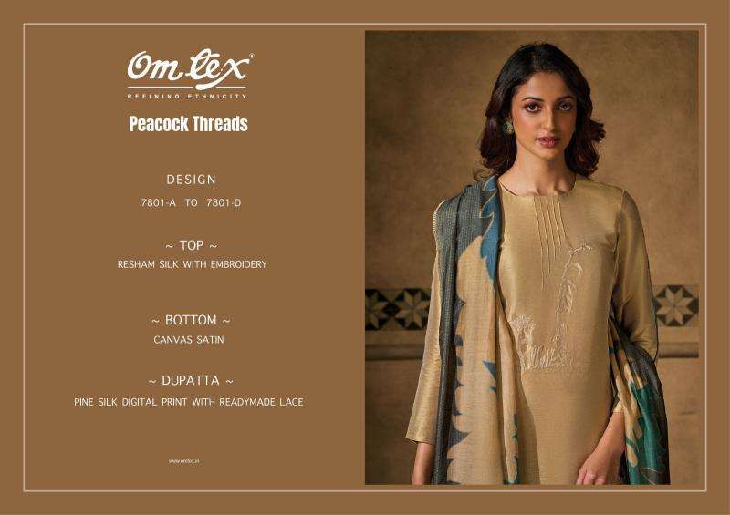 Omtex peacock threads Wholesale dress materials