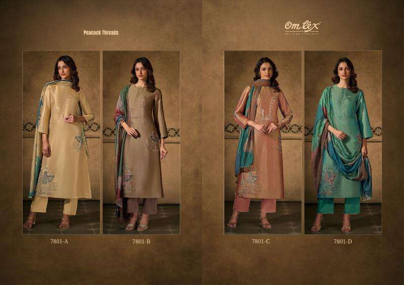 Omtex peacock threads Wholesale dress materials