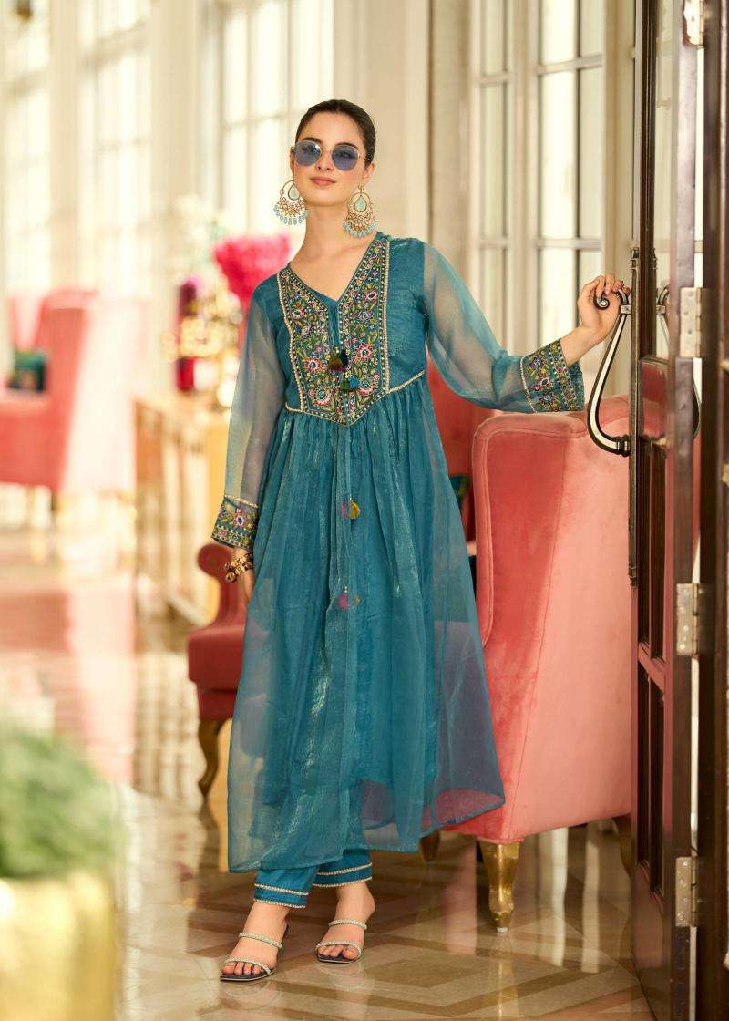 Prm Swara Organza With Embroidery Salwar suits supplier in Surat