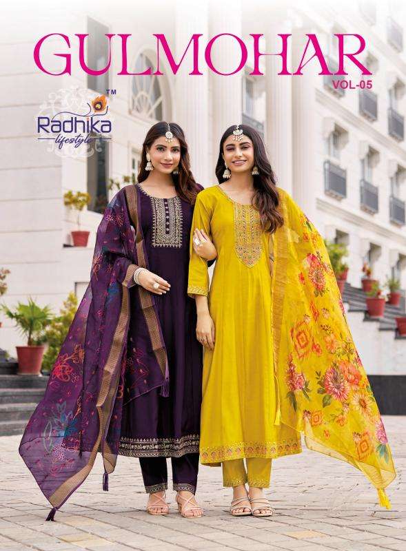 Radhika lifestyle gulmohar vol 5 Kurti supplier in Mumbai
