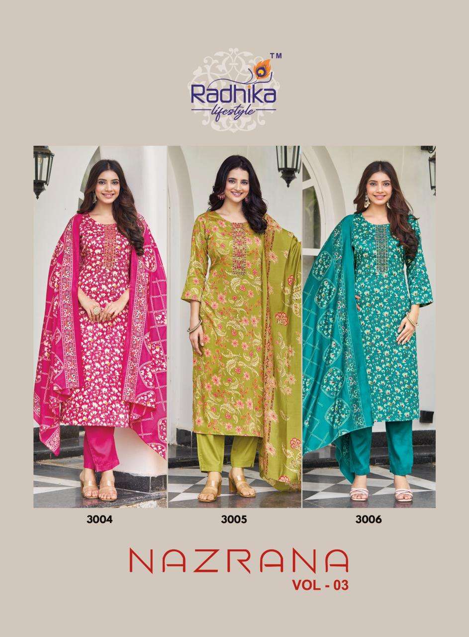 Radhika lifestyle nazrana vol 3 Kurti suppliers in Mumbai