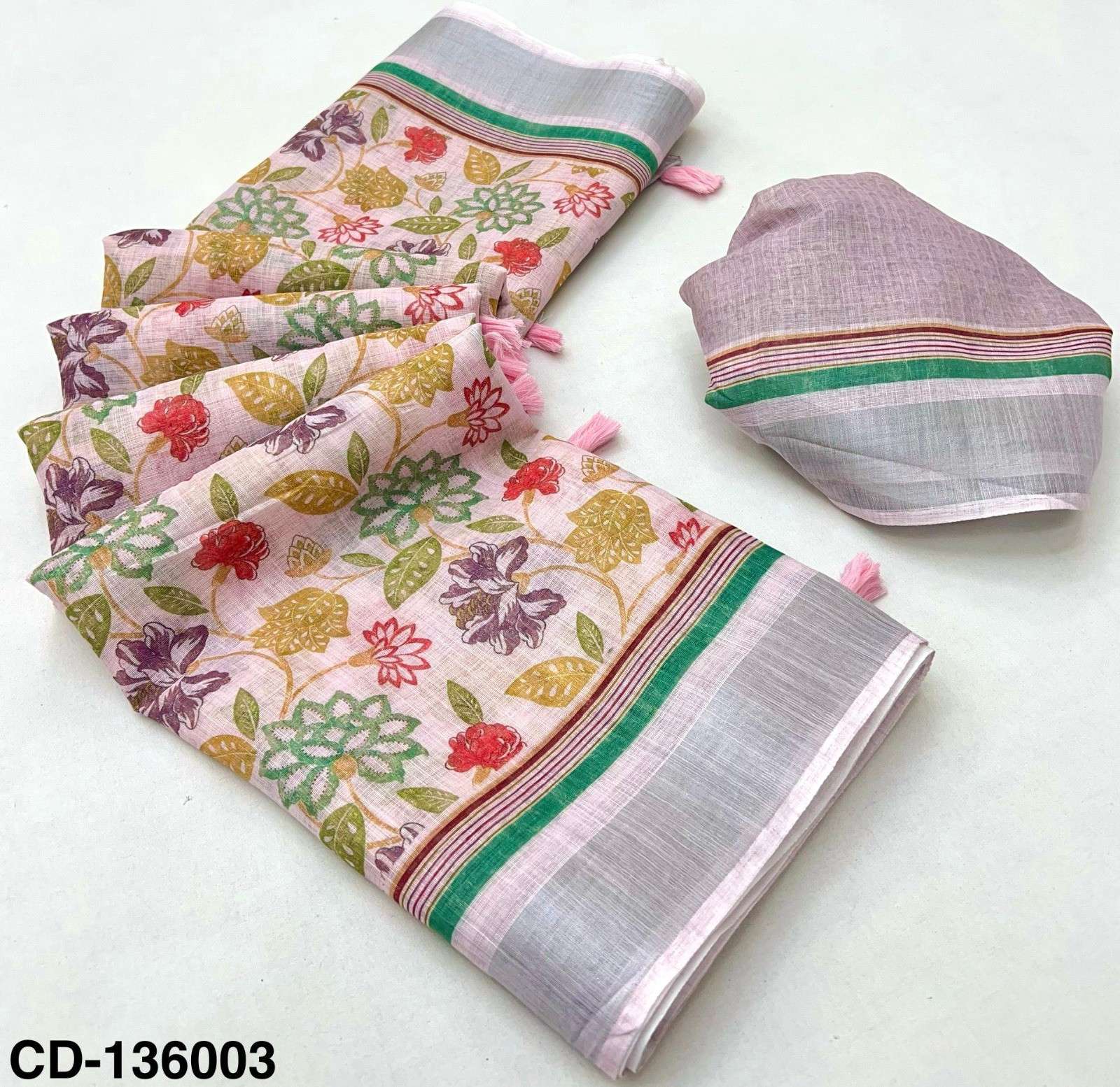 Rajyog Crisp Cotton Linen Surat saree wholesale market