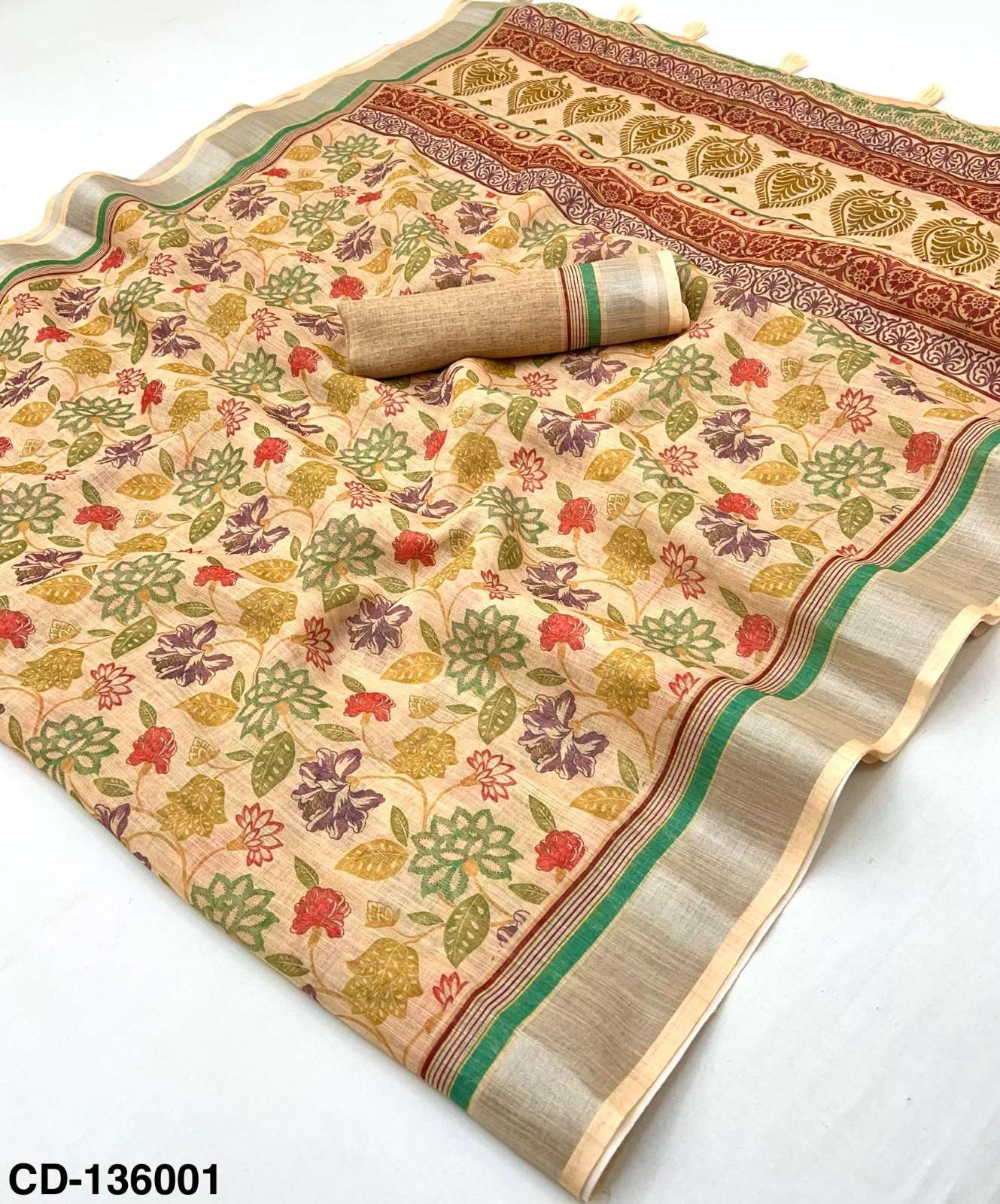 Rajyog Crisp Cotton Linen Surat saree wholesale market