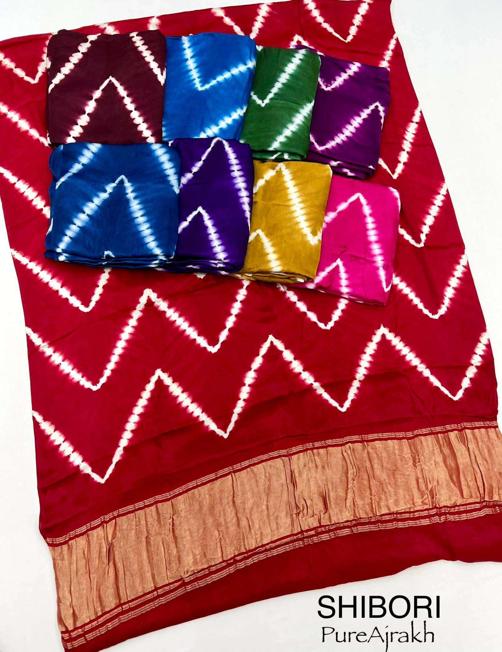 Rajyog Pure Ajrakh Pure Modal Designer sarees in Surat