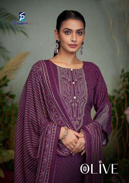 Sargam olive Delhi dress material market