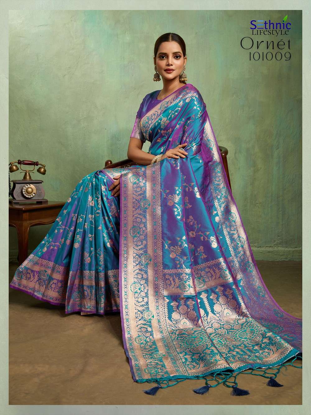 Sethnic Ornet Indian saree suppliers