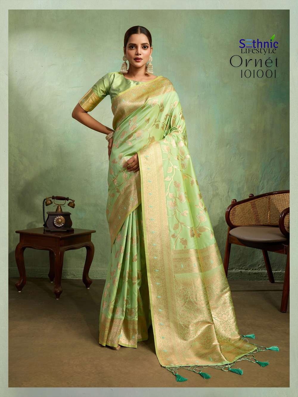 Sethnic Ornet Indian saree suppliers