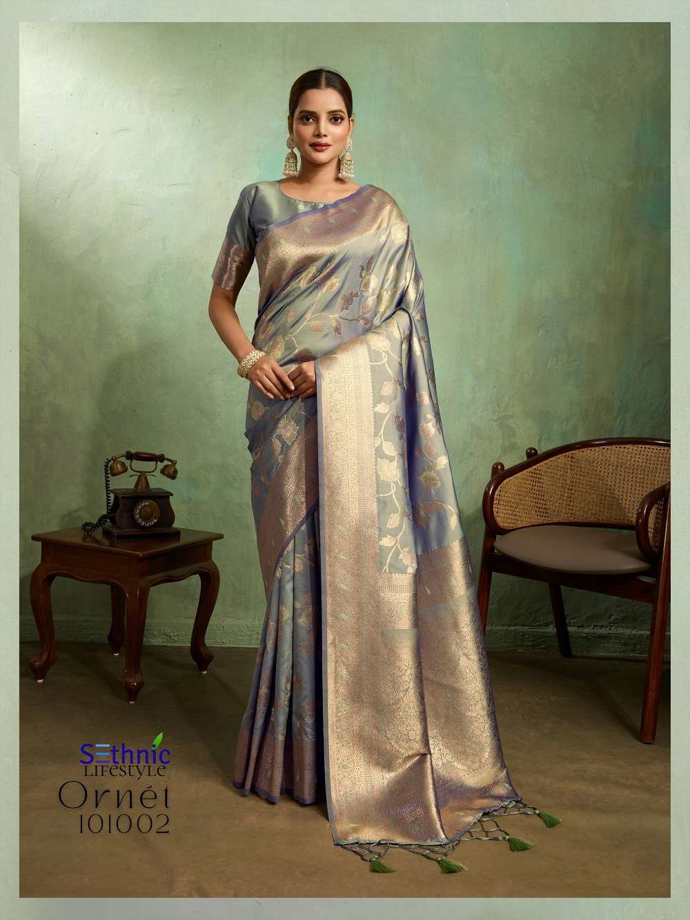 Sethnic Ornet Indian saree suppliers