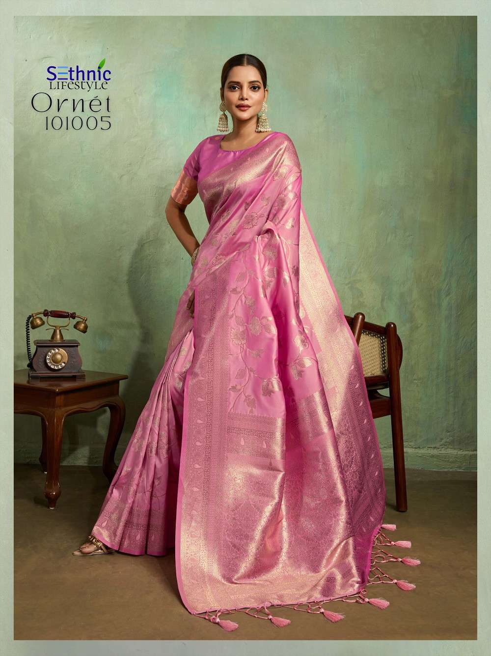Sethnic Ornet Indian saree suppliers