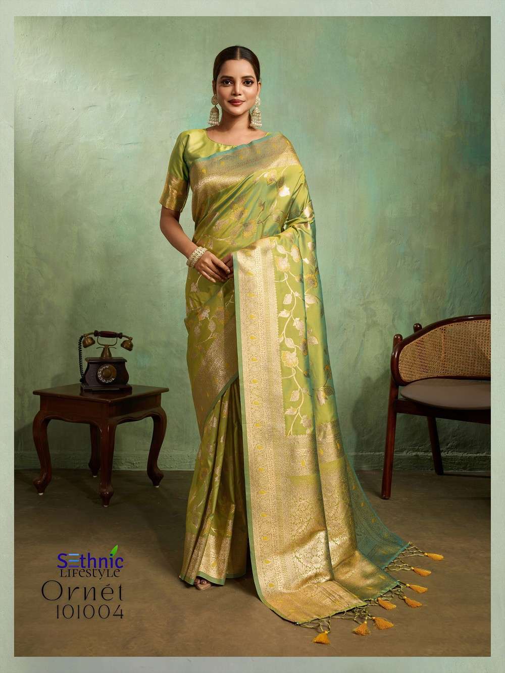 Sethnic Ornet Indian saree suppliers