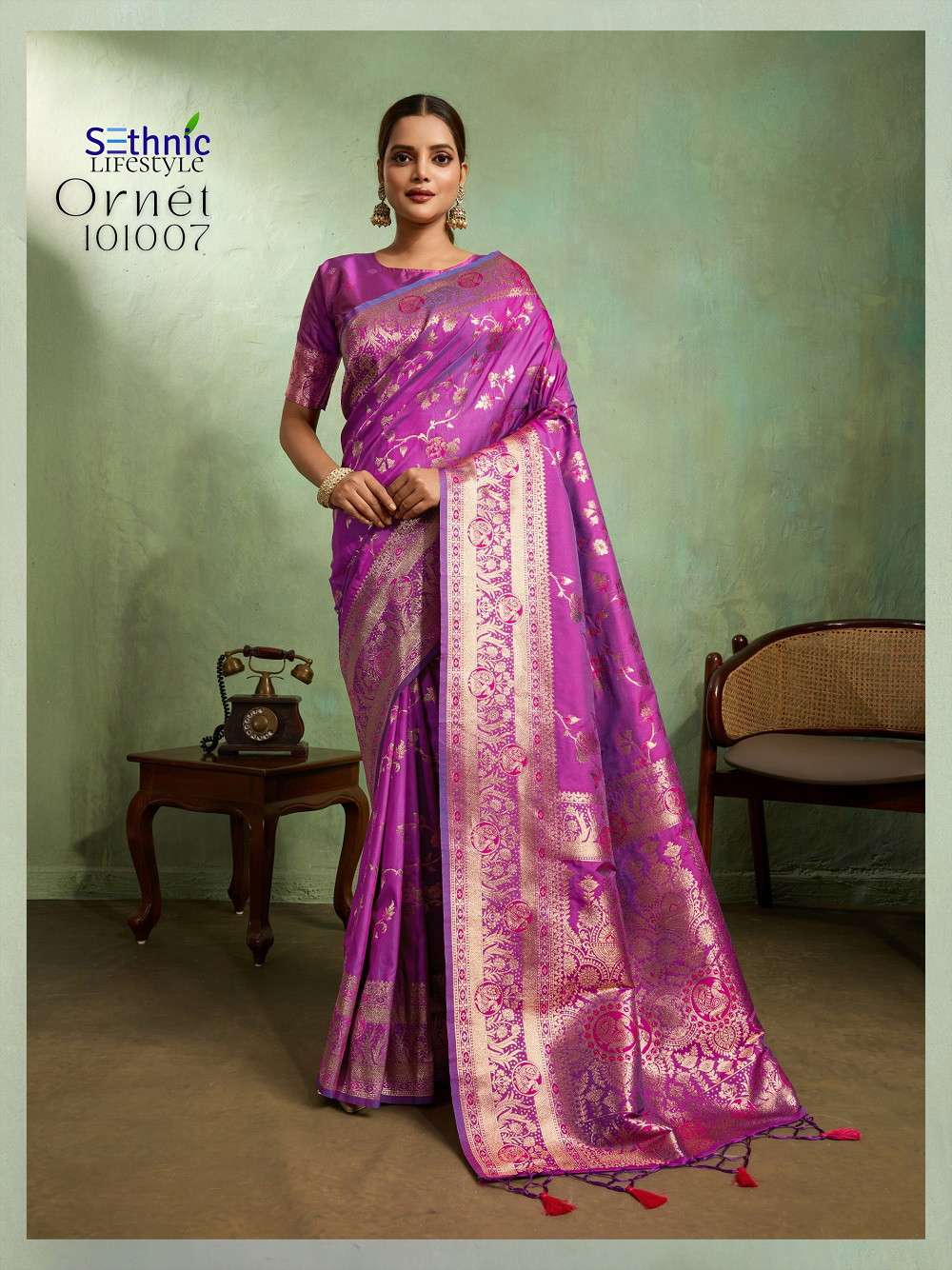 Sethnic Ornet Indian saree suppliers