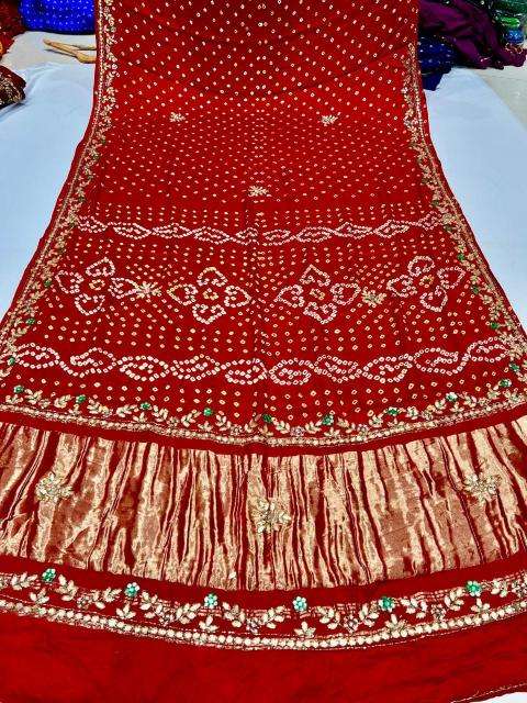 Shorya bandhani gota pati Bulk Saree suppliers