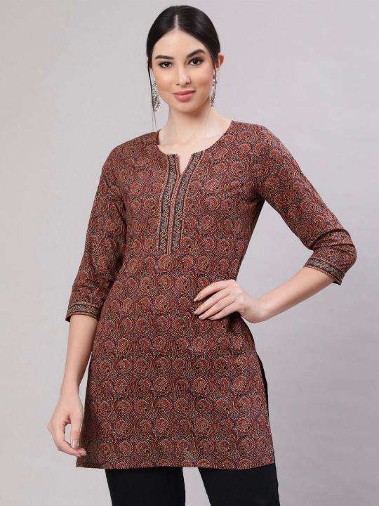 Shorya cotton printed short top Wholesale designer kurtis in India