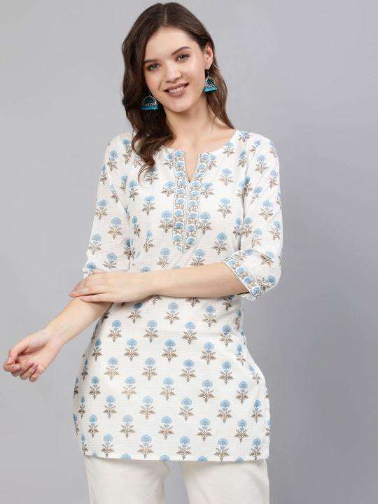 Shorya cotton printed short top Wholesale designer kurtis in India