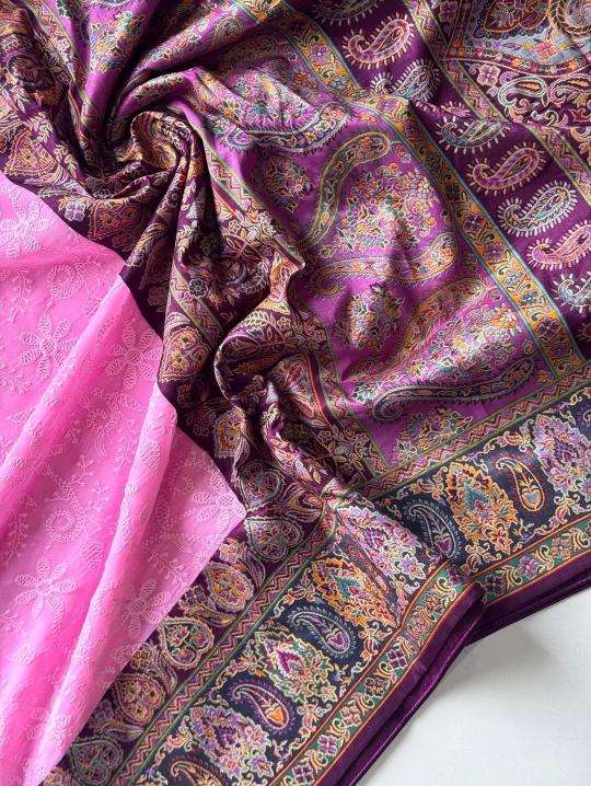Shorya georgette lukhnowi Saree exporters in India