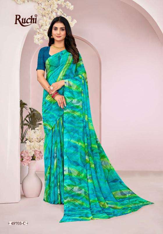 Shorya ruchi ragaa georgette 18 Party wear saree distributors