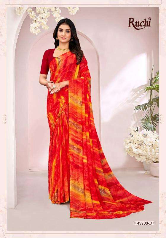 Shorya ruchi ragaa georgette 18 Party wear saree distributors