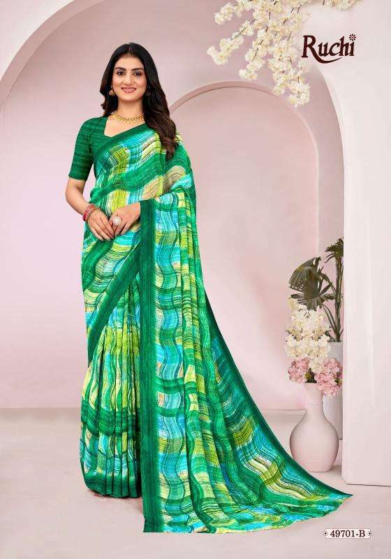 Shorya ruchi ragaa georgette 18 Party wear saree distributors