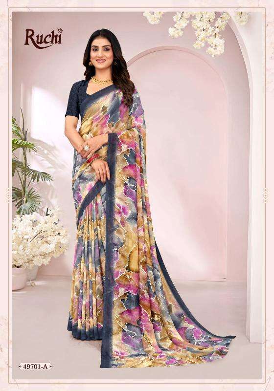 Shorya ruchi ragaa georgette 18 Party wear saree distributors