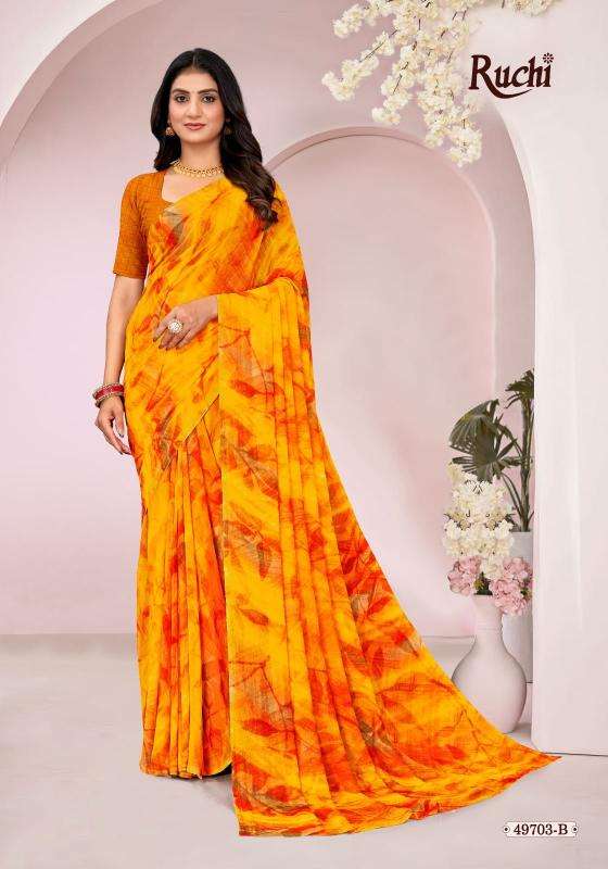 Shorya ruchi ragaa georgette 18 Party wear saree distributors