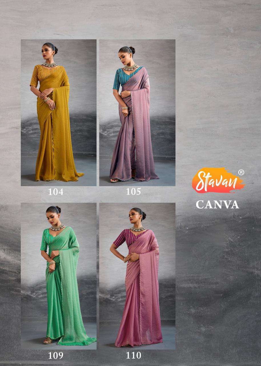 Shorya stavan canva Printed saree distributors