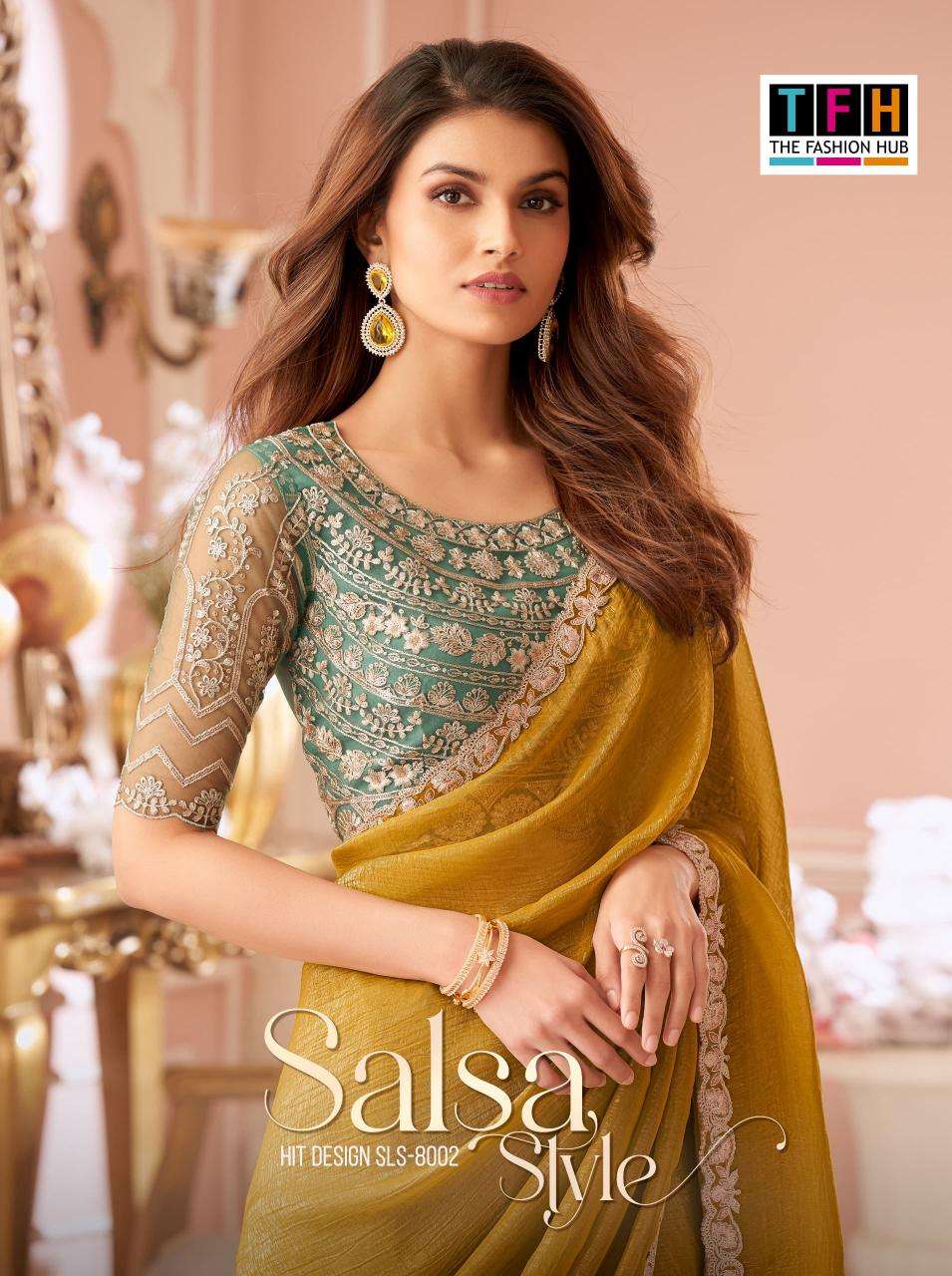 Shorya TFH salsa style d.no 8002 Saree wholesale suppliers in Surat