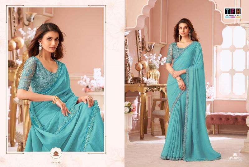 Shorya TFH salsa style d.no 8006 Wholesale saree market in Mumbai