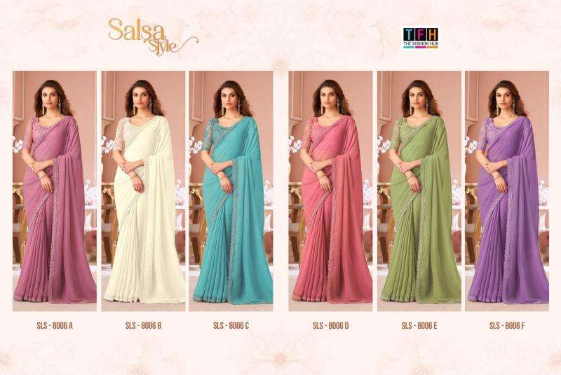 Shorya TFH salsa style d.no 8006 Wholesale saree market in Mumbai