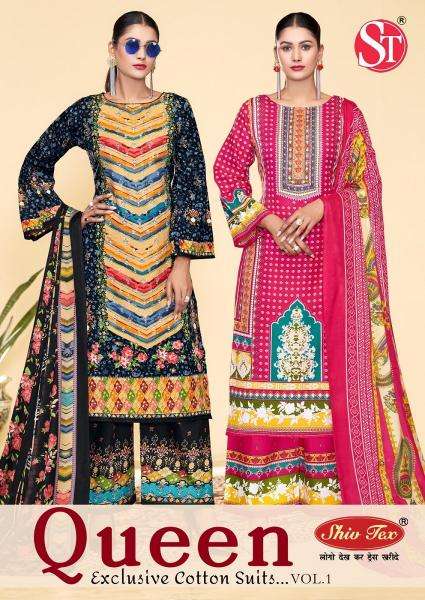 St queen vol-1 Pure cotton dress materials in Hyderabad