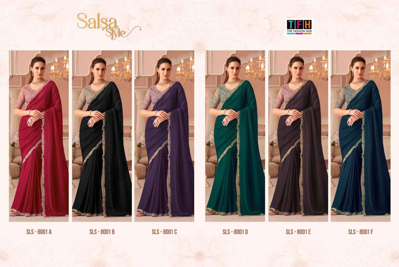 TFH salsa style georgette Ahmedabad saree market