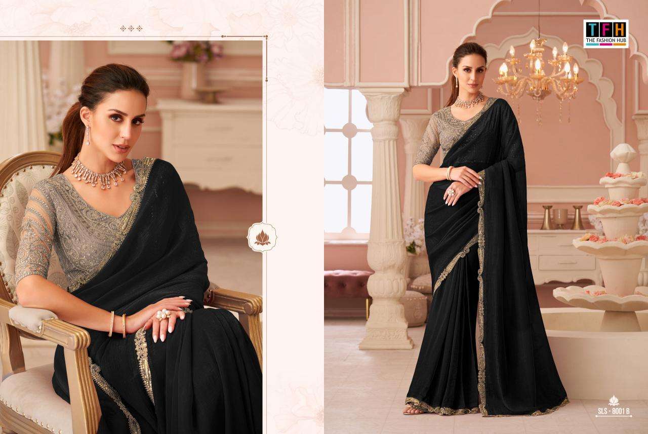 TFH salsa style georgette Ahmedabad saree market
