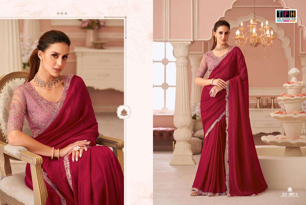 TFH salsa style georgette Ahmedabad saree market