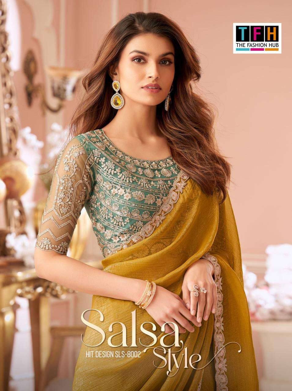 TFH salsa style georgette Ahmedabad saree market