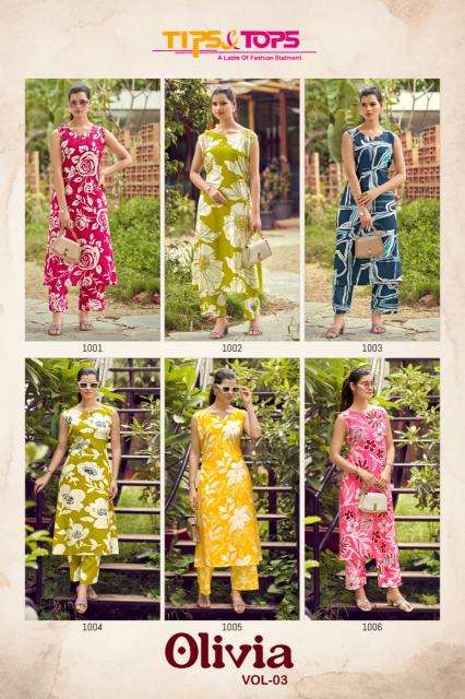 Tips & tops olivia vol 3 Kurtis wholesale price in kolkata