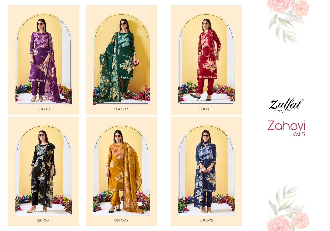 Zulfat zahavi vol 5 Dress material for women