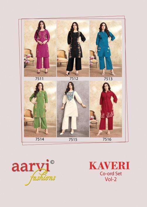 Aarvi kaveri vol-2 coord set wholesale kurti manufacturers in india