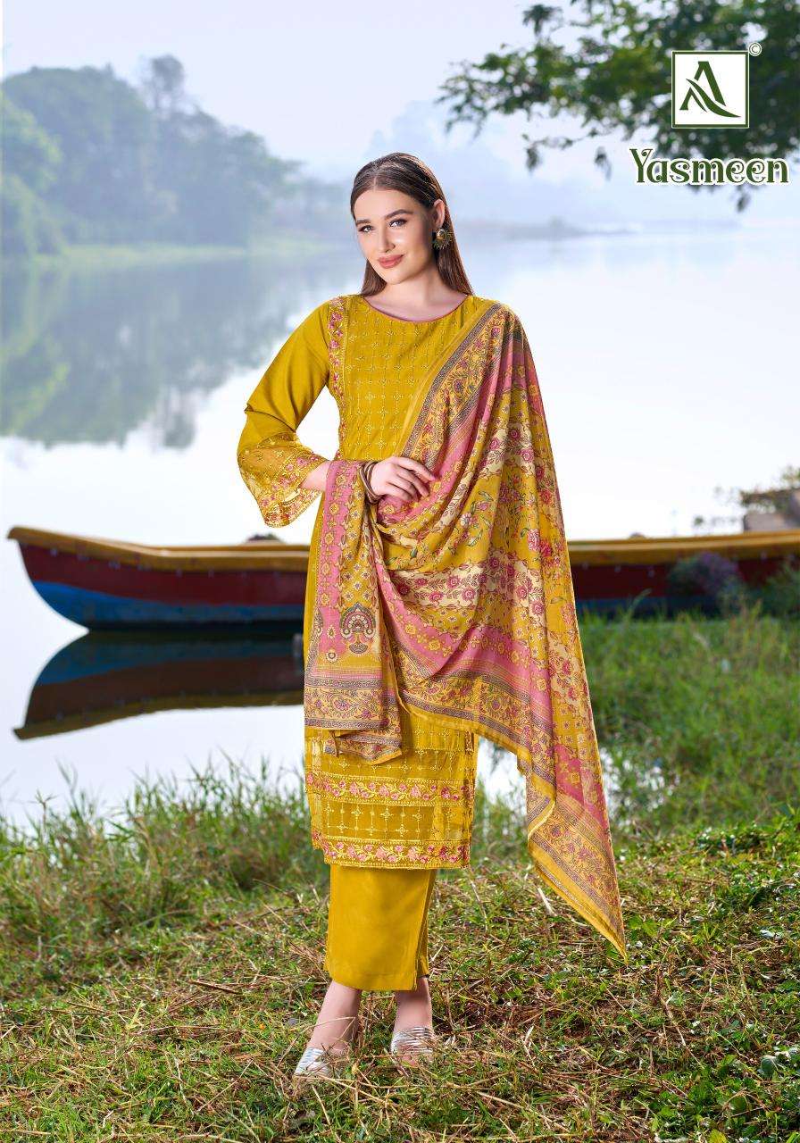 Alok suit yasmeen wholesale dealers for dress materials in delhi