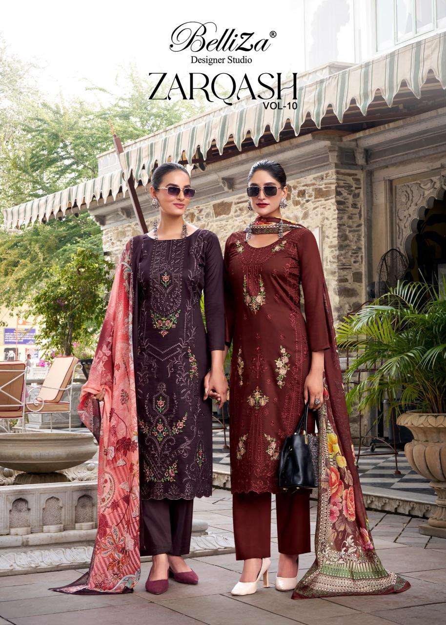 Belliza zarqash vol 10 best wholesale dress materials in india