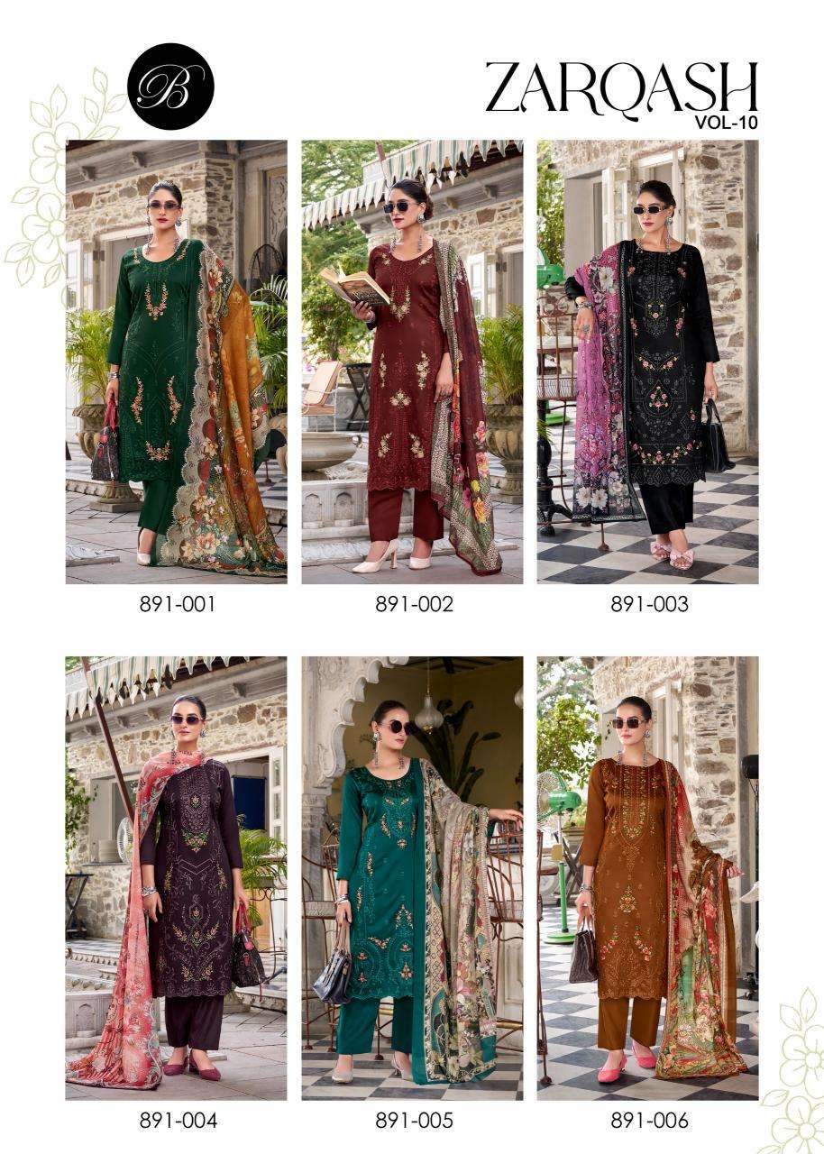 Belliza zarqash vol 10 best wholesale dress materials in india