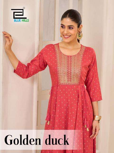 Blue hills golden duck Kurti wholesale suppliers