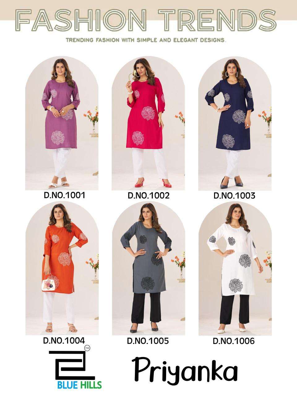 Blue hills priyanka wholesale kurti sets in hyderabad