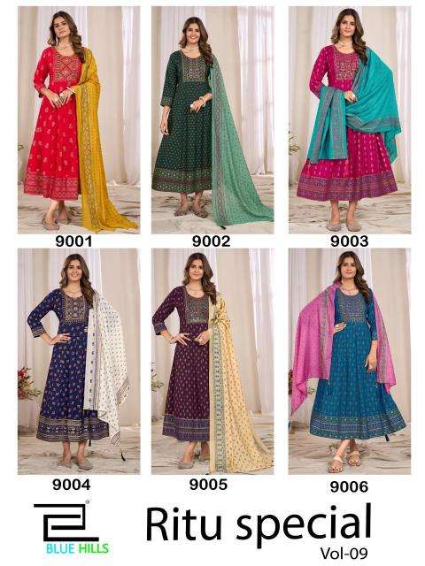 Blue hills ritu special vol 9 indian kurti wholesale in uk