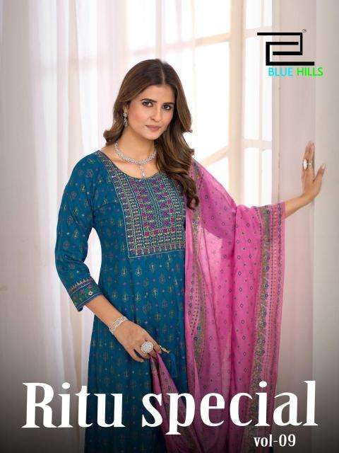 Blue hills ritu special vol 9 indian kurti wholesale in uk